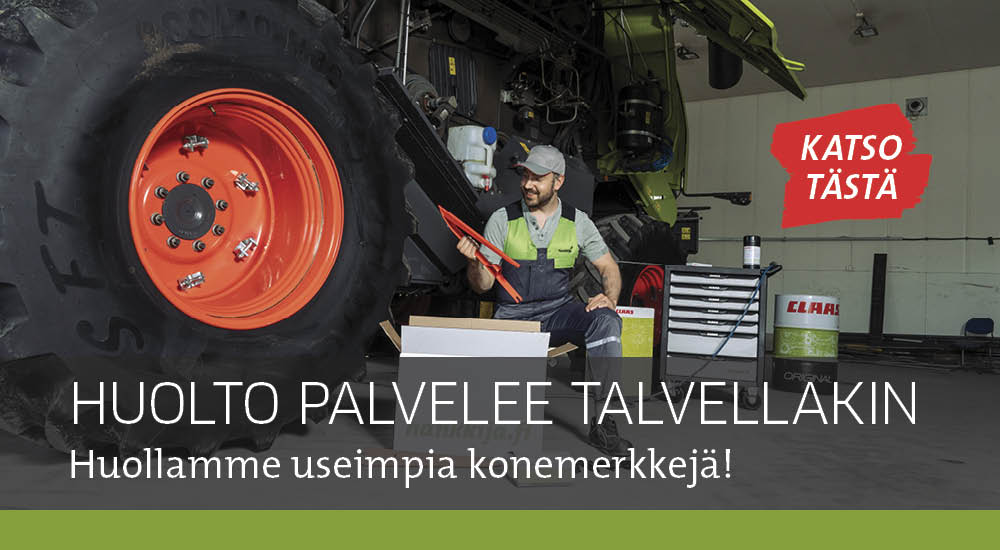 Huolto palvelee talvellakin